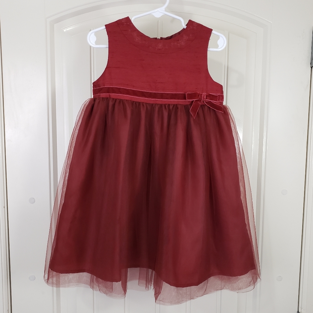 Gymboree Red Party Dress with Matching Cardigan